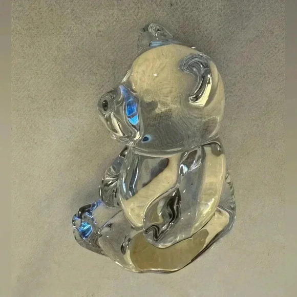 Princess House Crystal Glass Bear Figurine Paper Weight Decoration Germany VTG - Picture 8 of 10